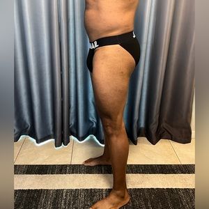 Mens NEW Black Cotton Sports Brief by JOCKMAIL Med